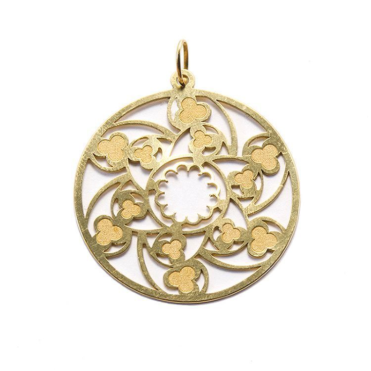 Pingente Mandala Flor em Ouro 18 kilates - 22842